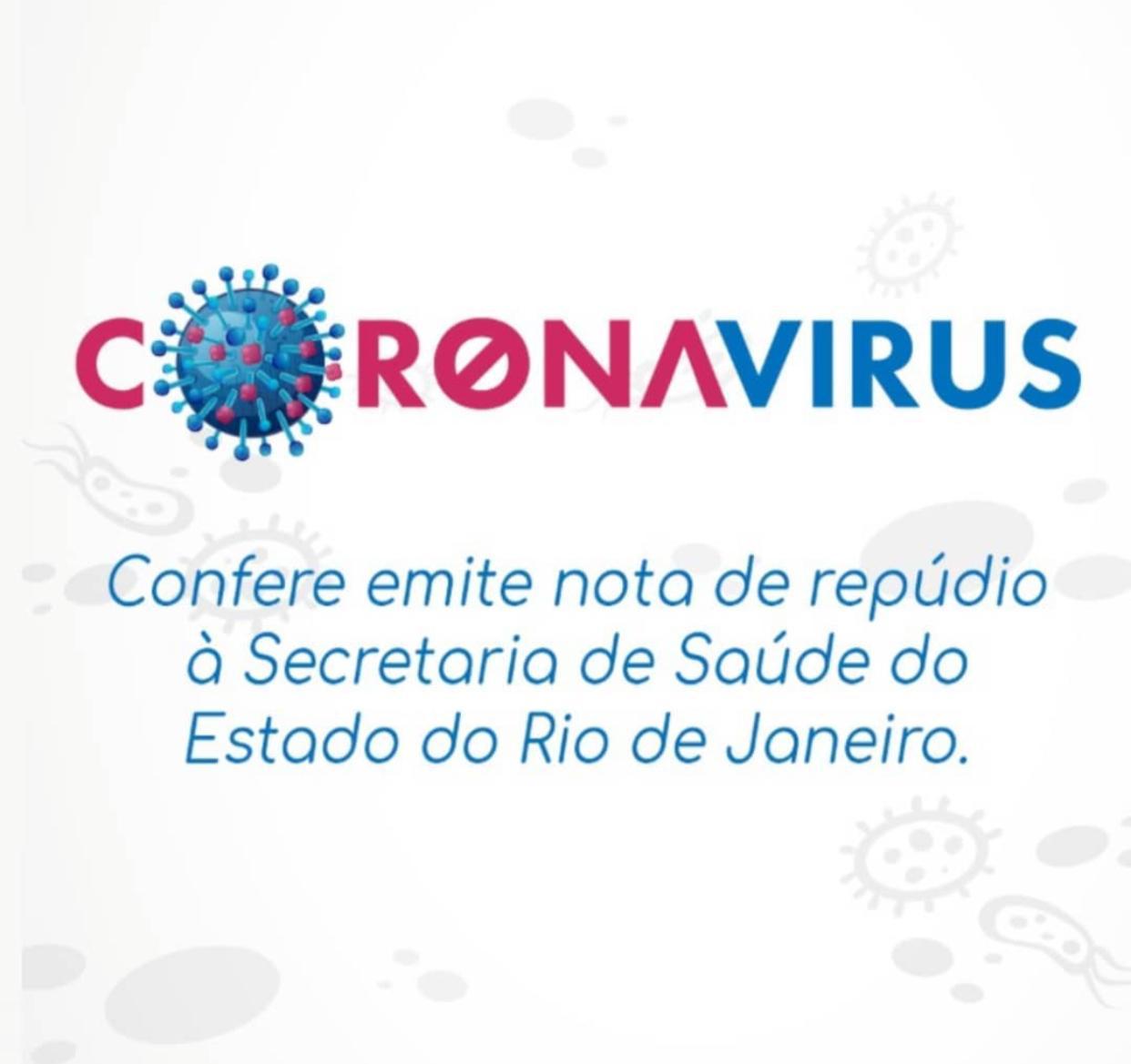 Core-CE replica nota de repúdio do Confere à determinação da Secretaria de Saúde do Estado do Rio de Janeiro