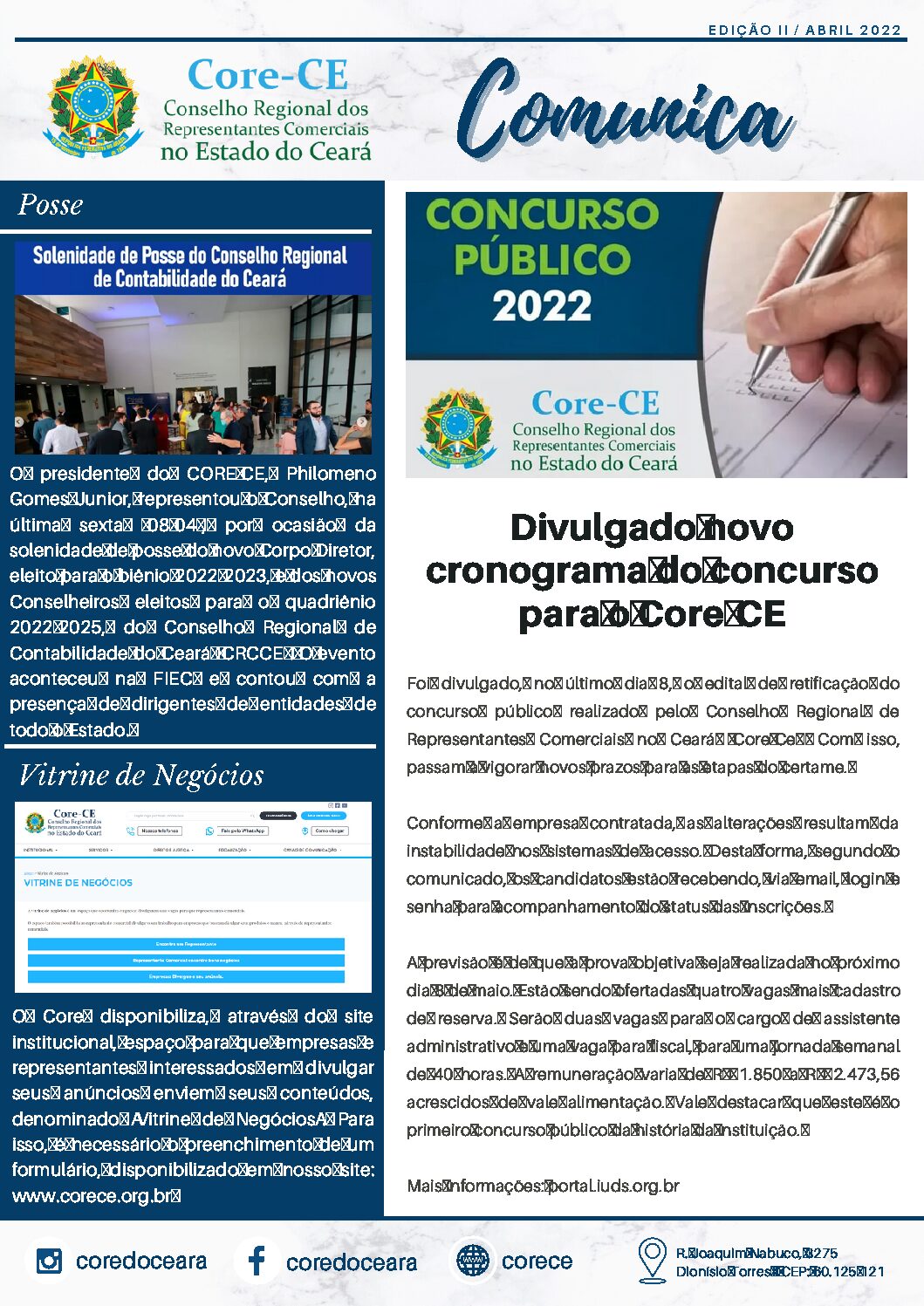 Core-CE Comunica, edição II