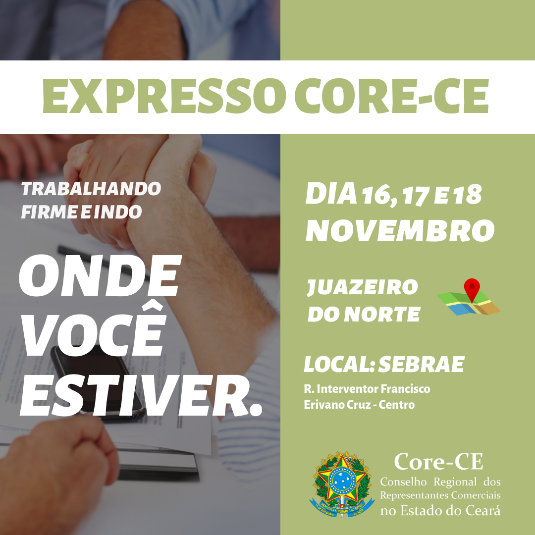 Expresso Core-CE acontece de 16 à 18 de novembro em Juazeiro do Norte