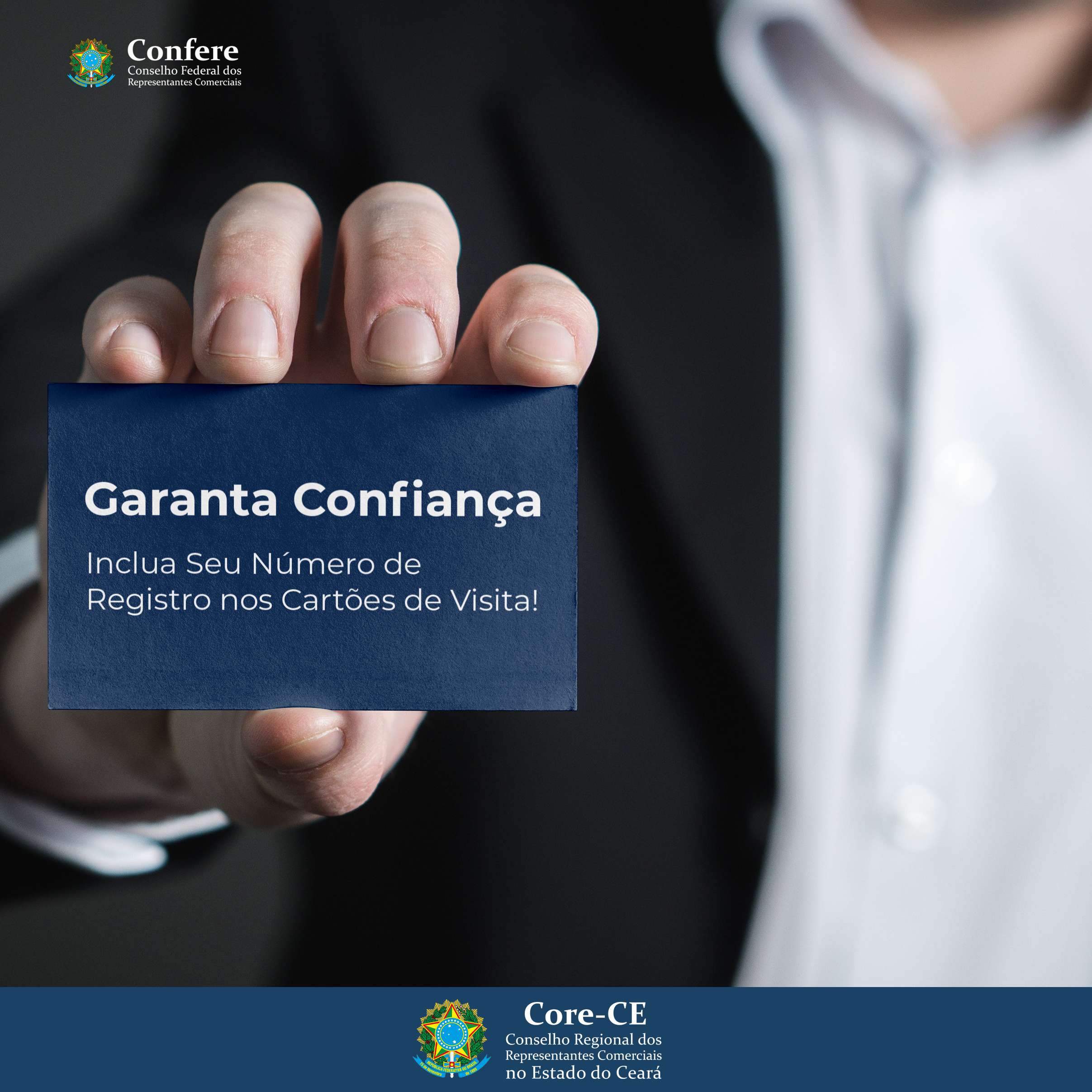 Sistema Confere/Cores adere campanha em prol da valorização do número de registro em cartão de visita